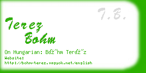 terez bohm business card